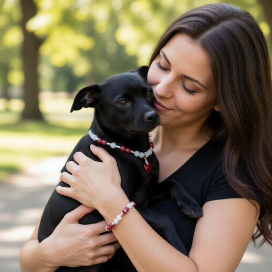Swarovski Red Crystal Love Heart with Natural and Candy Jade