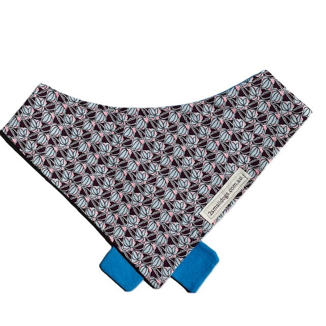 Retro Silver Florals Bandana