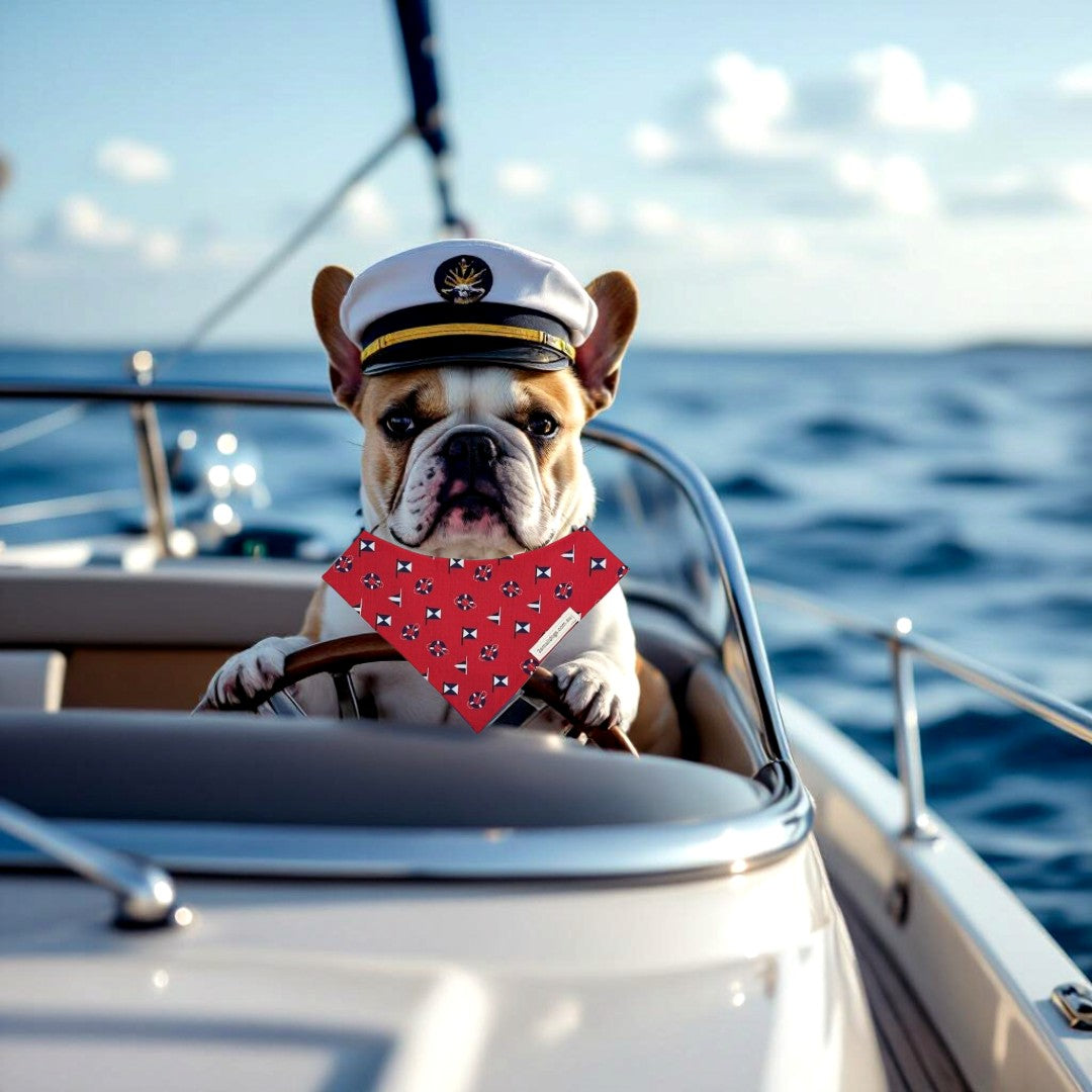 Ahoy Pawsome Mariners Bandanas