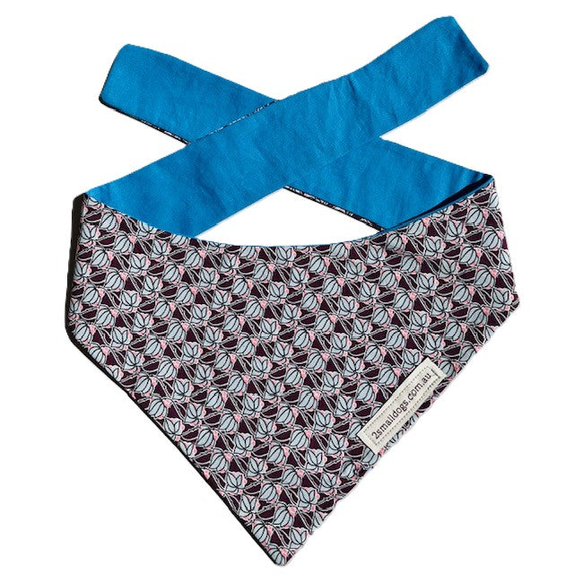 Retro Silver Florals Bandana