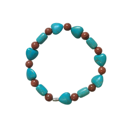 Turquoise Love Hearts with Outback Jasper