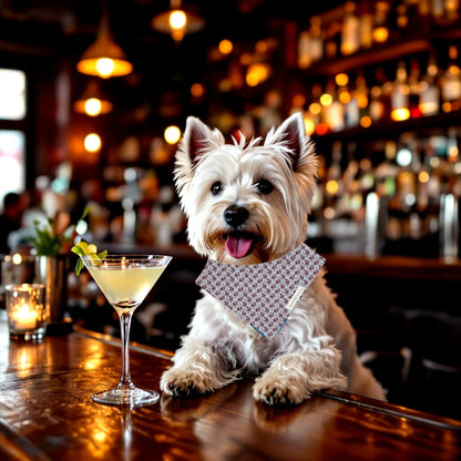 Retro Silver Florals Bandana
